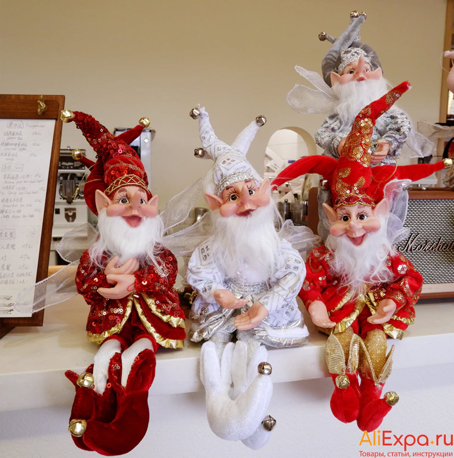 Новогодние украшения «куклы-эльфы» купить на Алиэкспресс